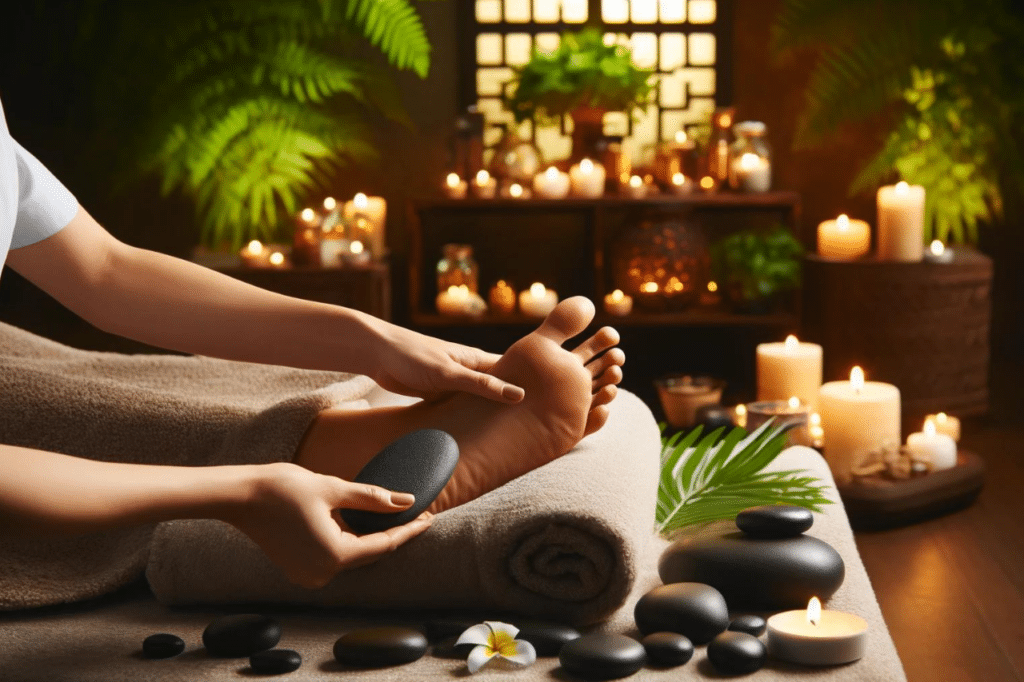 massaggi pietra lavica piedi